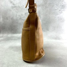 COACH Old Coach Leather Shoulder Bag, Camel, Classic, Made in USA #QY2KS1