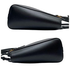 Prada Logo Saffiano Hand/Shoulder Bag 2-Way Black #QY0WBL