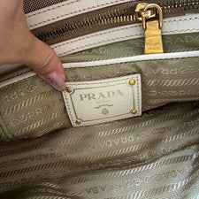 PRADA 2-way handbag, canvas and leather #QY0GBB