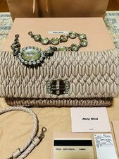 [MIU MIU] Miu Miu Nappa Crystal Bijou Bag 3way