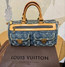 Louis Vuitton Monogram Denim Handbag Speedy #QYFGK6