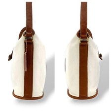 COACH Old Coach Shoulder Bag, White Leather #QYKLHD