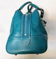 COACH Turquoise Leather Boston Bag #QYC0VL