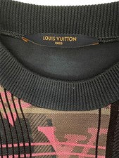 Louis Vuitton Monogram Jacquard Sweatshirt Gray Pink Size S Pre-Owned