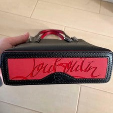 Christian Louboutin Mini 2-Way Black Leather Shoulder Bag W16 H17 Women #QY12ON