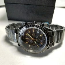 Full black IP coating, center chronograph, production model. #QYKTDC