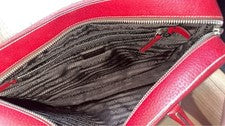 PRADA Prada Leather Handbag Tote Bag Red Key #QY3WRK