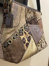 COACH Patchwork Signature Mini Shoulder Bag #QY866X