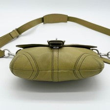 COACH Soho Flap Shoulder Bag, Leather, Light Green, Logo Hardware #QYJAWU