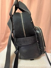 [Good Condition] Miu Miu Backpack Bijou Matelasse Leather Nylon Black