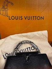 LOUIS VUITTON Capucines ※※ Black Leather #QYJ4C4