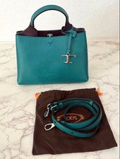 Tod's T-Timeless Leather Bag Micro Blue-Green Blue #QYEL63