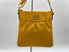 Coach leather shoulder bag, yellow #QY1XPN