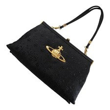 Vivienne Westwood handbag with cutwork design, black. #QY09KG
