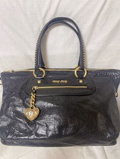 MIUMIU 2-way handbag with heart charm #QY4R6X