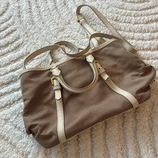 PRADA 2-way handbag, canvas and leather #QY0GBB