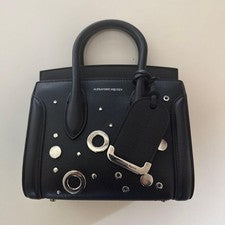 ALEXANDER MCQUEEN Black Studded Mini Handbag Women #QYGQL9