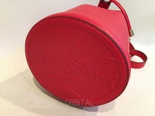 Christian Louboutin BY MY SIDE Leather Bucket Bag Shoulder Bag, Red #QYC04M