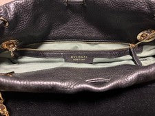 BVLGARI handbag, black with gold hardware #QY3WZL