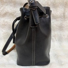 VintageCOACH Black Drawstring Bucket Bag #QY3NKE