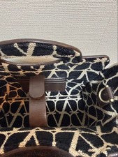 VALENTINO Le Troisi?me Toile Iconograph Mini Handbag Black Canvas #QYIH36