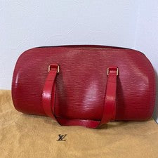 LOUIS VUITTON Epi Red Boston Bag #QYDR82