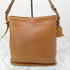 OLD COACH Leather Shoulder Bag, Camel, USA #QYCG24