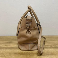 TOD'S Leather 2-Way Bag, Beige #QY0FU3