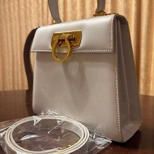 Ferragamo Gancini Iconic Top Handle White #QYC8DE