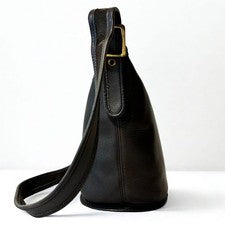 Old Coach 9953 Bucket Shoulder Bag, Black, Genuine Leather #QY6NEK