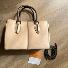 TOD'S Dcube Dbag Tricolor Beige 2-way bag #QY01CO