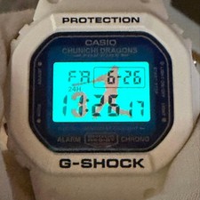 G-SHOCK Collaboration with Chunichi Dragons DW-5600 Watch Speed ​​White #QYF8B0