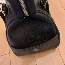 Burberry Leather Handbag, Black Mini Boston Bag #QY6VTM