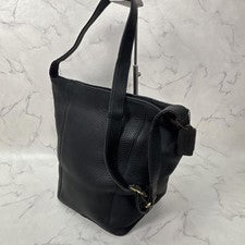 Old Coach 4927 Grained Leather Shoulder Bag, Bucket Style, Black #QYBKZZ