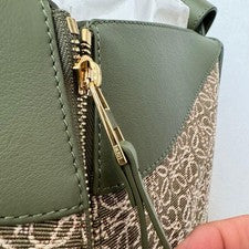 LOEWE Hammock Small Avocado Green Jacquard Leather Bag #QY09WK