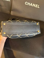 CHANEL Wild Stitch Handbag, Black #QYFNCF