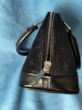 LOUIS VUITTON Satin Little Bag Black #QYA3U5