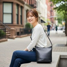 COACH Old Coach Shoulder Bag, Black Leather #QYF0AN