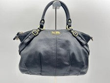 Y2K Coach Black Leather Handbag Mini Boston #QY1XRE