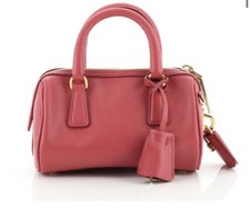PRADA Lux Boston Pink Mini Handbag #QYC283