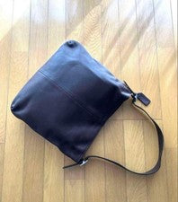 Old Coach Shoulder Bag, Made in USA, Brown Glovetanned Leather #QY4IS8