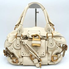 Chloe Paddington Leather Handbag, Ivory #QY4XKE