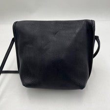 Old Coach Shoulder Bag, Turnlock Closure, Leather, Dark Navy #QYJ340