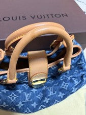 LOUIS VUITTON Denim Handbag Pretty M95020 Beige #QYF1Y8
