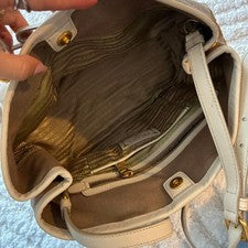 PRADA 2-way handbag, canvas and leather #QY0GBB