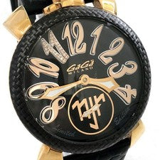 GaGa Milano Manuale 48mm Neymar Jr Ltd 500 Diamond 0.10ct Gold #QYABLC
