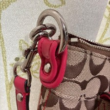 COACH shoulder bag, Pink, Canvas #QYAYOM