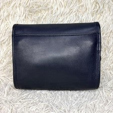 USA COACH 334 Old Coach Leather Shoulder Bag, Navy, Hardware #QYC0ED