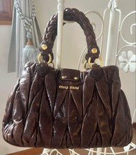 miu miu Matelasse♡Handbag Brown