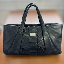 Ferragamo Nappa Calfskin Bag 45cm Black #QYGQXV